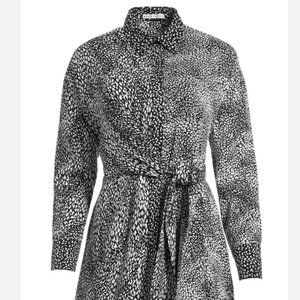 Alice + Olivia - JODI COLLARED TIE WAIST MINI DRESS